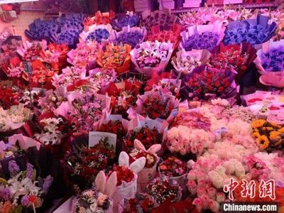 禮品花卉市場(chǎng)升溫，鮮花批發(fā)市場(chǎng)迎銷售高峰